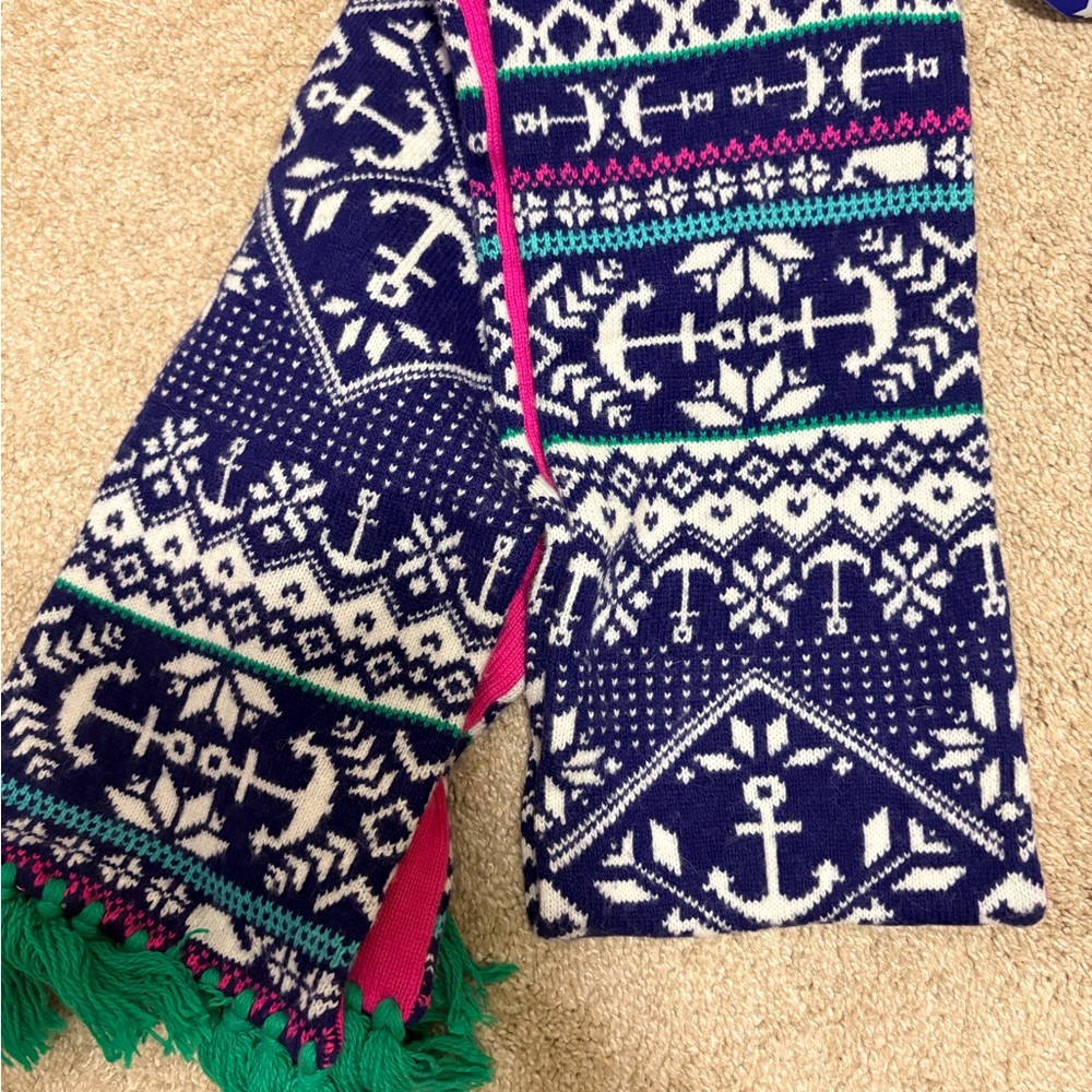 Vineyard Vines Nautical Patterned Knit Scarf - image 1